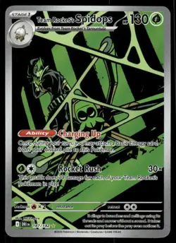 Pokemon Cards Team Rocket's Spidops 187/182 Destined Rivals Illustration Rare NM - Image 1