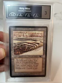 MTG Strip Mine Antiquities Graded PCG 3 Magic The Gathering - Image 1