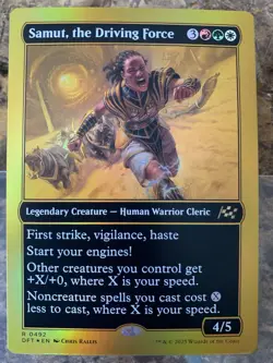 MTG TCG Aetherdrift Samut, the Driving Force First-Place Foil 0492 Foil Rare - Image 1