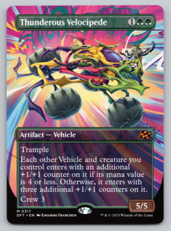 Thunderous Velocipede Borderless- Aetherdrift MTG - Image 1
