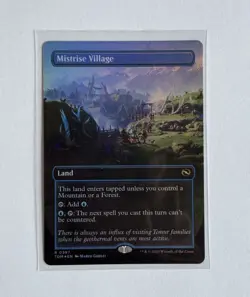 FOIL Mistrise Village (Tarkir: Dragonstorm) - Borderless - NM Pack Fresh MTG - Image 1
