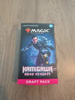 Magic the Gathering: Kamigawa Neon Dynasty 3 Draft Boosters Pack Sealed - Image 1