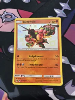 Buzzwole SV24/SV94 Shiny Holo Rare Hidden Fates Pokemon TCG - Image 1