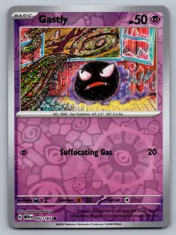 Pokemon TCG SV: Scarlet & Violet 151 Gastly 092/165 Reverse Holo - Image 1