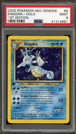 Pokemon Kingdra Neo Genesis 1st Edition Holo Rare #8 PSA 9 Mint - Image 1