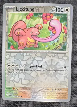 LICKITUNG 108/165 C 151 POKEMON REVERSE HOLO NM - Image 1