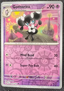 GOTHORITA 091/193 UC PALDEA EVOLVED POKEMON REVERSE HOLO NM - Image 1