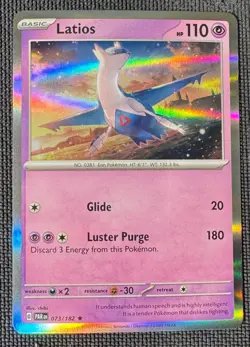LATIOS 073/182 R PARADOX RIFT POKEMON HOLO NM - Image 1