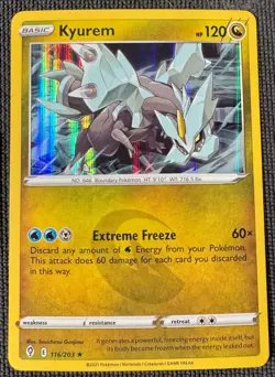 KYUREM 116/203 HOLO RARE EVOLVING SKIES POKEMON REVERSE HOLO NM - Image 1