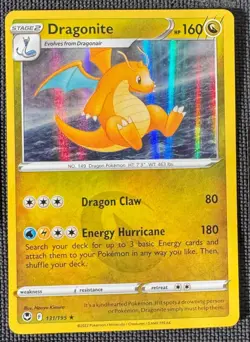 DRAGONITE 131/195 HOLO RARE SILVER TEMPEST POKEMON HOLO NM - Image 1
