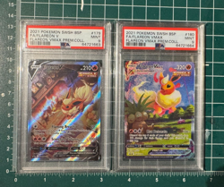 PSA 9 POKEMON FLAREON V and VMAX SWSH179 and SWSH180 SEQUENTIAL Set - Image 1