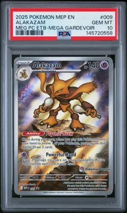 Alakazam 009 Pokemon Center Promo 2025 P.C ETB Promo PSA 10 - Image 1