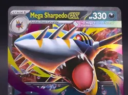 Pokemon TCG Mega Sharpedo ex 061/095 Phantasmal Flames Double Rare Holo NM - Image 2