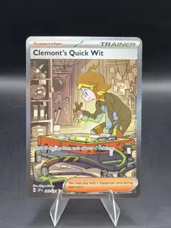 Clemonts Quick Wit 243/191 - Pokemon Surging Sparks Special Illustration Rare NM - Image 1