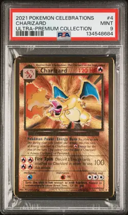2021 POKEMON CELEBRATIONS ULTRA-PREM COLL #4 CHARIZARD PSA 9 - Image 1