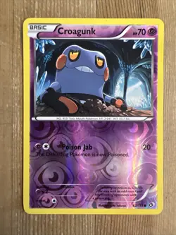 Pokemon TCG Croagunk Legendary Treasures 62/113 Reverse Holo Common DMG - Image 1