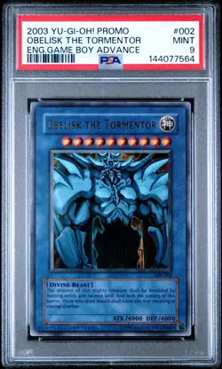 2003 YU-GI-OH PSA 9 Obelisk the Tormentor GBI-002 Ultra Rare 2003 Holo - Image 1
