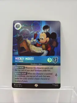Mickey Mouse Bob Cratchit Disney Lorcana 219/204 English Winterspell Foil - Image 1