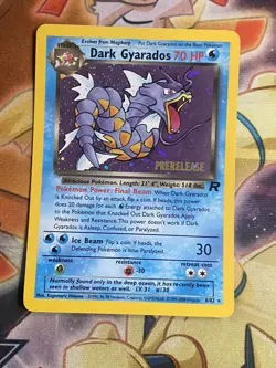 Dark Gyarados 8/82 Holo Team Rocket Prerelease Promo Pokemon Card - NM - Image 1