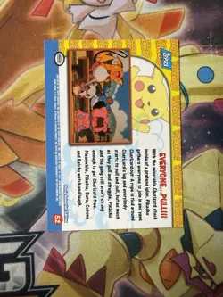 Pokemon Card - Everyone...Pull!!! 52 - Pikachu's Vacation - Topps Blue NM - Image 2