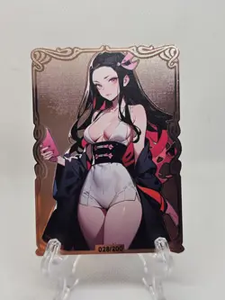 Demon Slayer Nezuko Metal Waifu Anime Card Serialized - Image 2