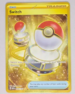 ⭐Pokemon TCG Switch 206/165 Gold Hyper Rare Card SV 151 SET NM - Image 1