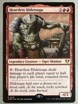 MTG / Heartless Hidetsugu / CMM / #231 / Regular / Rare / NM - Image 1