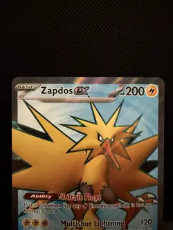 Pokemon Zapdos ex Ultra Rare Full Art Holo 192/165 SV 151 English - Near Mint - Image 2