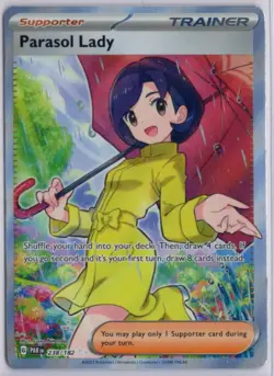 Parasol Lady 238/182 Paradox Rift expansion set Full Art Pokemon - Image 1