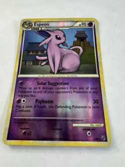 Pokemon Espeon 2/90 HGSS Undaunted Reverse Holo - 2010 LP/MP - Image 2
