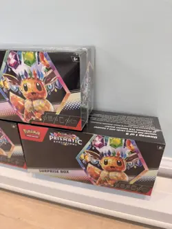 Pokemon TCG Scarlet & Violet Prismatic Evolutions Surprise Box Sealed (Lot of 3) - Image 4