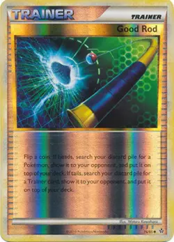 Good Rod 76/95 HGSS Unleashed REVERSE HOLO PERFECT MINT! Pokemon - Image 1