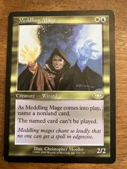 Magic the Gathering MTG Card: Meddling Mage Planeshift 116/143 Rare! NM/LP - Image 1