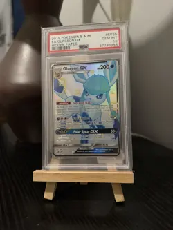 Glaceon GX Full Art PSA 10 Gem Mint Pokemon Sun & Moon Hidden Fates SV55/SV94 - Image 1