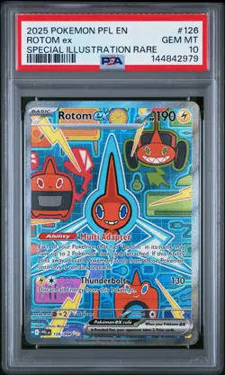 2025 POKEMON PFL EN-PHANTASMAL FLAMES SPECIAL ILLUSTRATION RARE ROTOM EX PSA 10 - Image 1