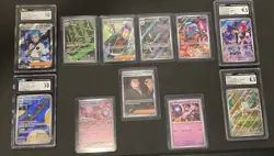 Pokemon Destined Rivals & Phantasmal Flames Team Rocket CGC Holo Lot - Image 1