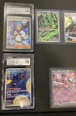 Pokemon Destined Rivals & Phantasmal Flames Team Rocket CGC Holo Lot - Image 3