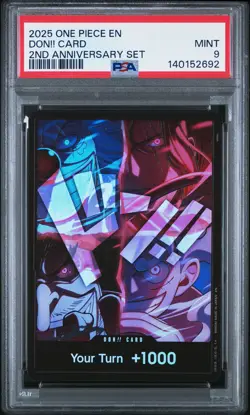 2025 ONE PIECE ENGLISH VERSION 2ND ANV SET DON!! CARD PSA 9 - Image 1