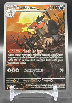 Pokemon Card TCG: Mandibuzz 145/086 Illustration Rare (IR) 2025 White Flare NM - Image 1