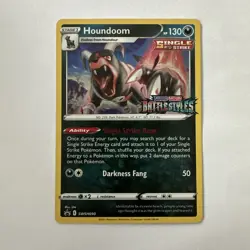 Pokemon Card Houndoom SWSH090 Black Star Promo STAMPED Battle Styles Near Mint - Image 1