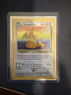 Pokemon TCG Dragonite Holo Rare Card 4/62 Fossil 1999 - Image 1