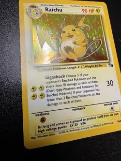 Pokemon TCG Raichu Holo Rare Card 14/62 Fossil Unlimited NM - Image 3