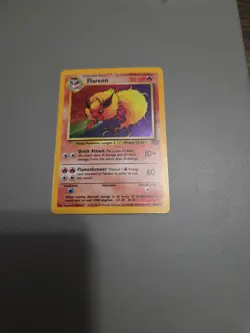 Pokemon Flareon 3/64 Jungle Holo Rare Unlimited English HP70 1999 Wizards Card - Image 1