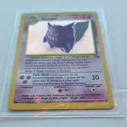 Pokemon Gengar Holo Card 80 HP Stage 2 Wizards Fossil Set 5/62 English - Image 1