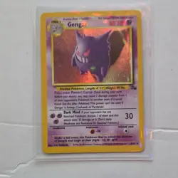 Pokemon Gengar Holo Card 80 HP Stage 2 Wizards Fossil Set 5/62 English - Image 2