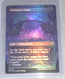 Overgrown Tomb X1 BORDERLESS FOIL MTG Lorwyn Eclipsed dual sided 0350 - Image 1