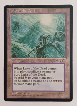 MTG Lake of the Dead Alliances 1996 Vintage Rare Land Lightly Played Magic CCG - Image 1
