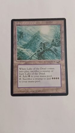 MTG Lake of the Dead Alliances 1996 Vintage Rare Land Lightly Played Magic CCG - Image 2