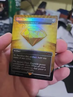 Chaos Emerald Sonic Secret Lair Yellow Emerald In Hand Pack To Sleeve - Image 3