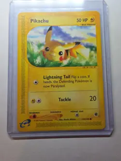 Pikachu 124/165 Pokemon TCG Expedition Non Holo NM - Image 3